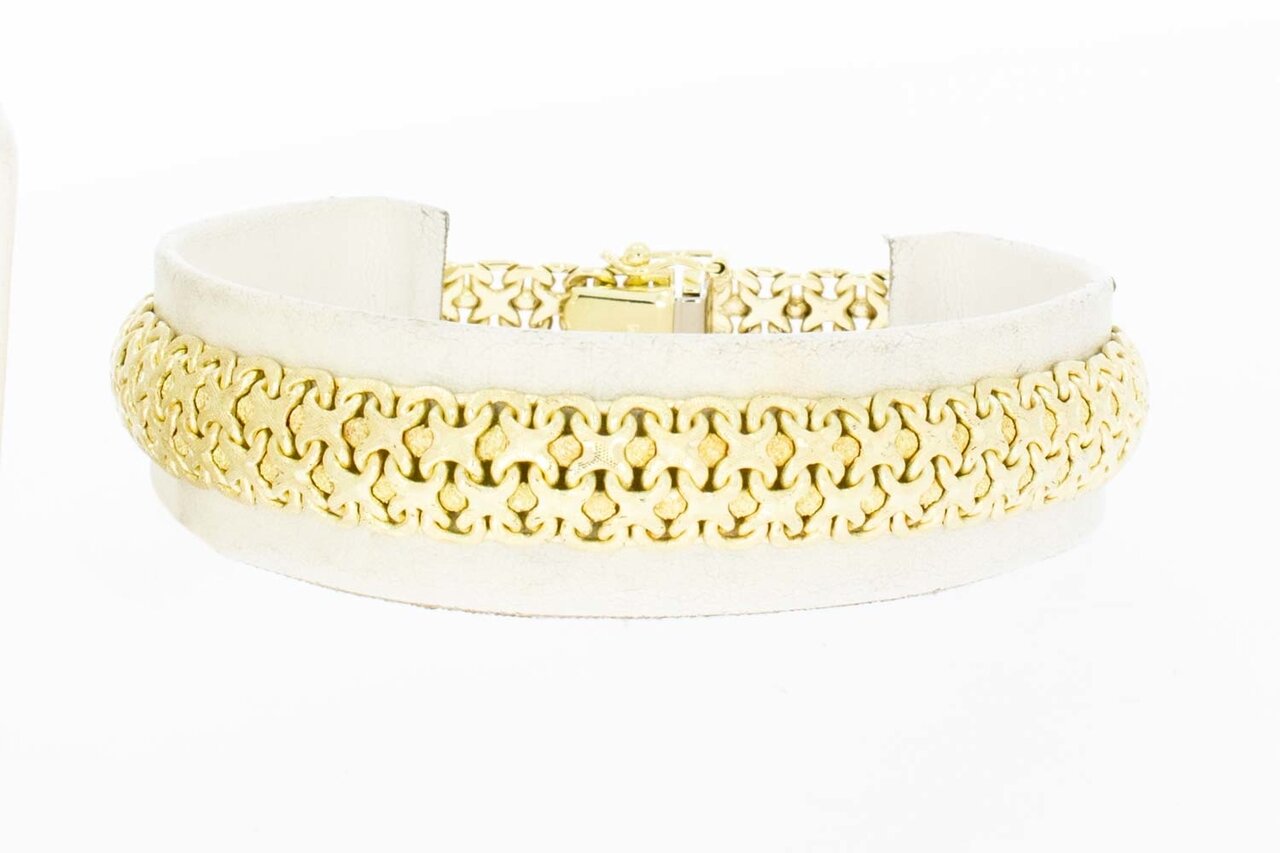 14 Karat Gold geflochtenes Armband - 19,9 cm