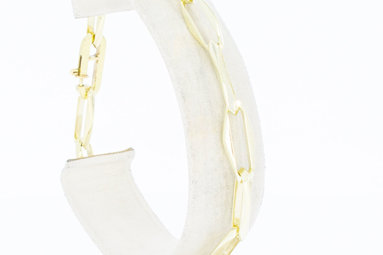 585 Gold Paperclip Armband - 21,5 cm