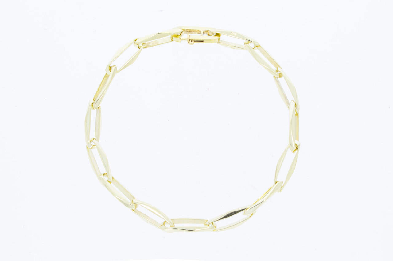 585 Gold Paperclip Armband - 21,5 cm