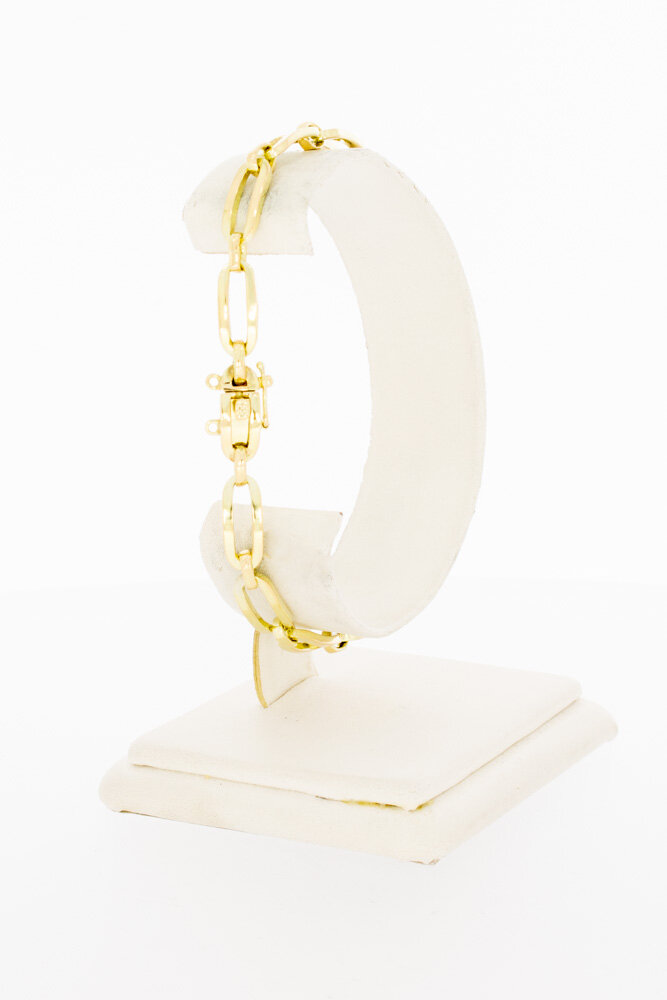 Armband 585 Gold mit ovalen offenen Gliedern - 20 cm