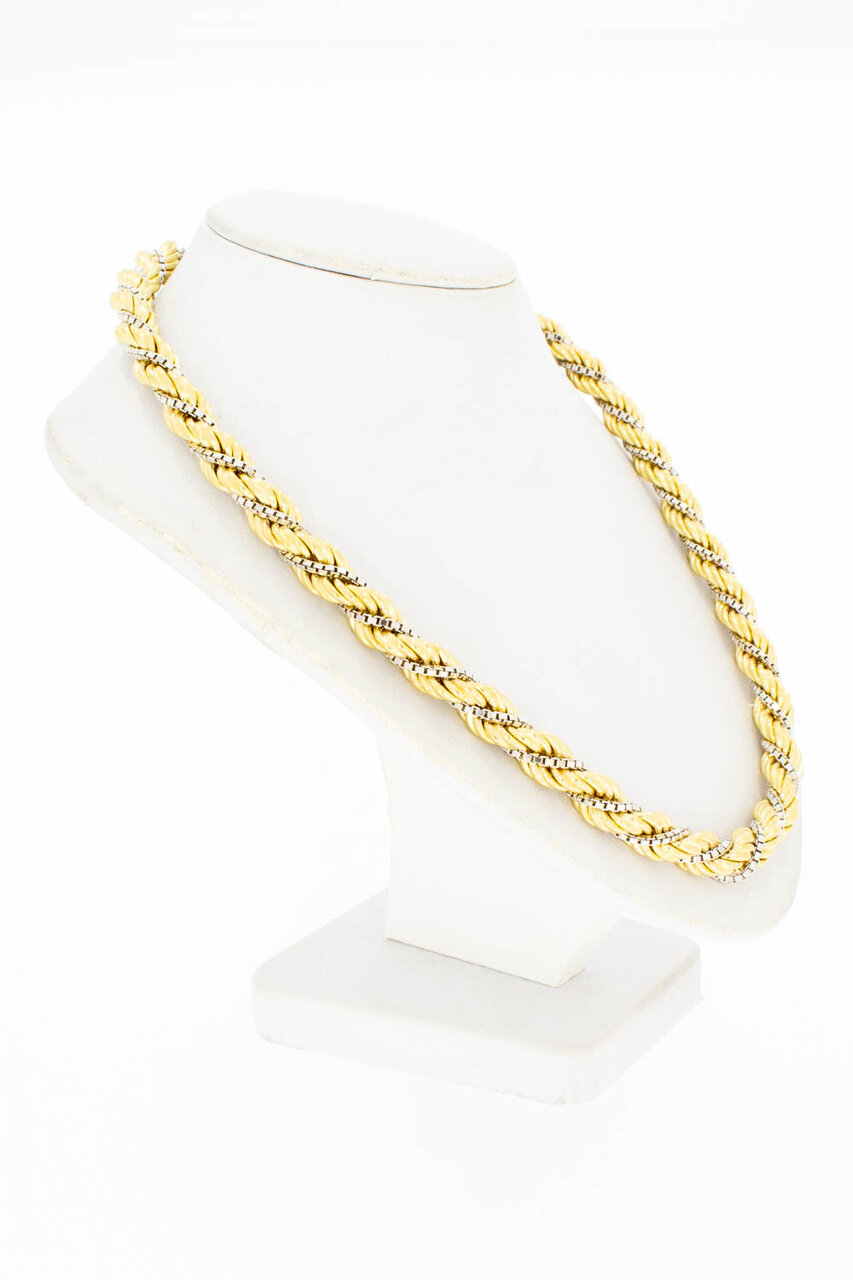 Geflochtene Gold Kordelkette 18 Karat - 81,5 cm