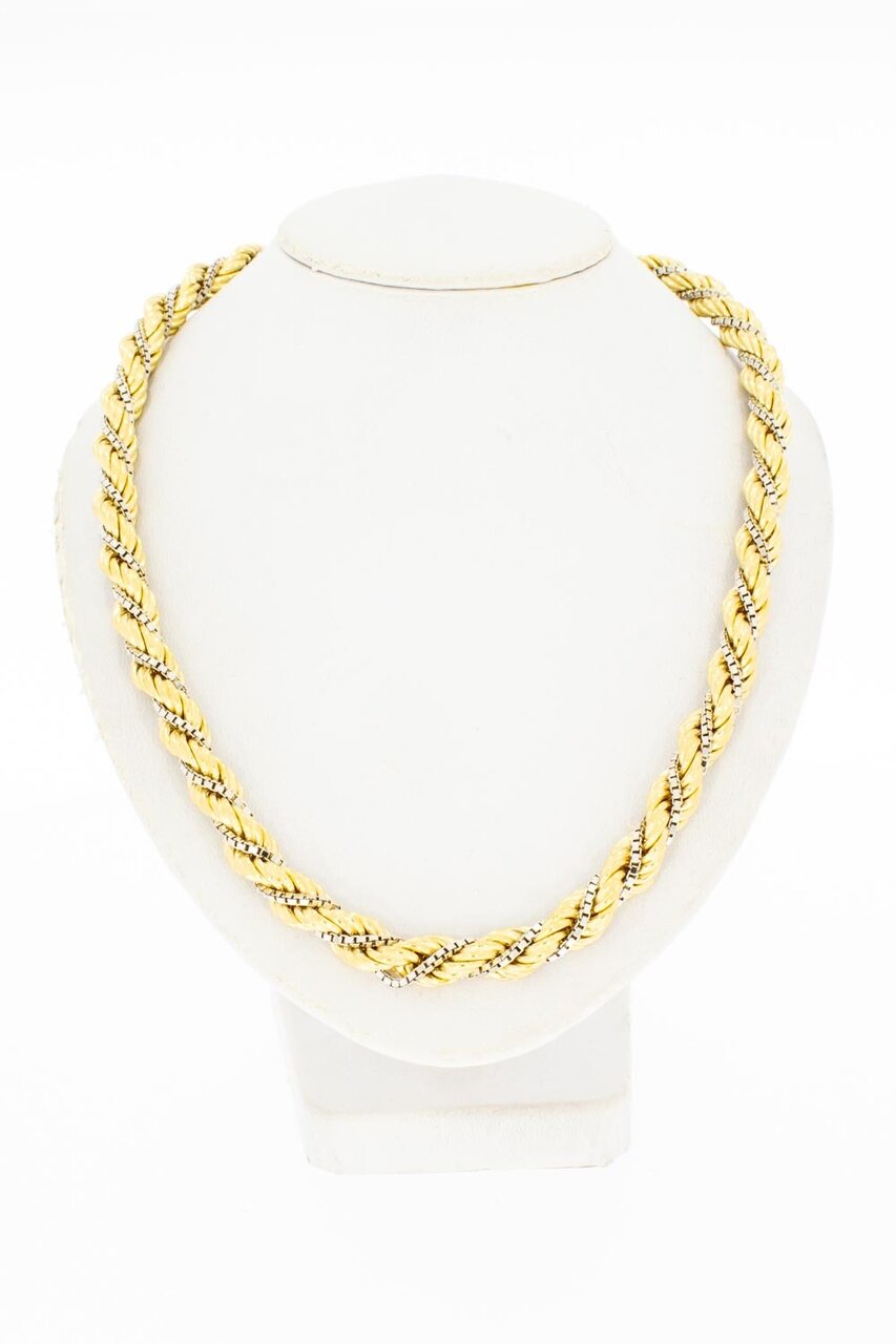 Geflochtene Gold Kordelkette 18 Karat - 81,5 cm