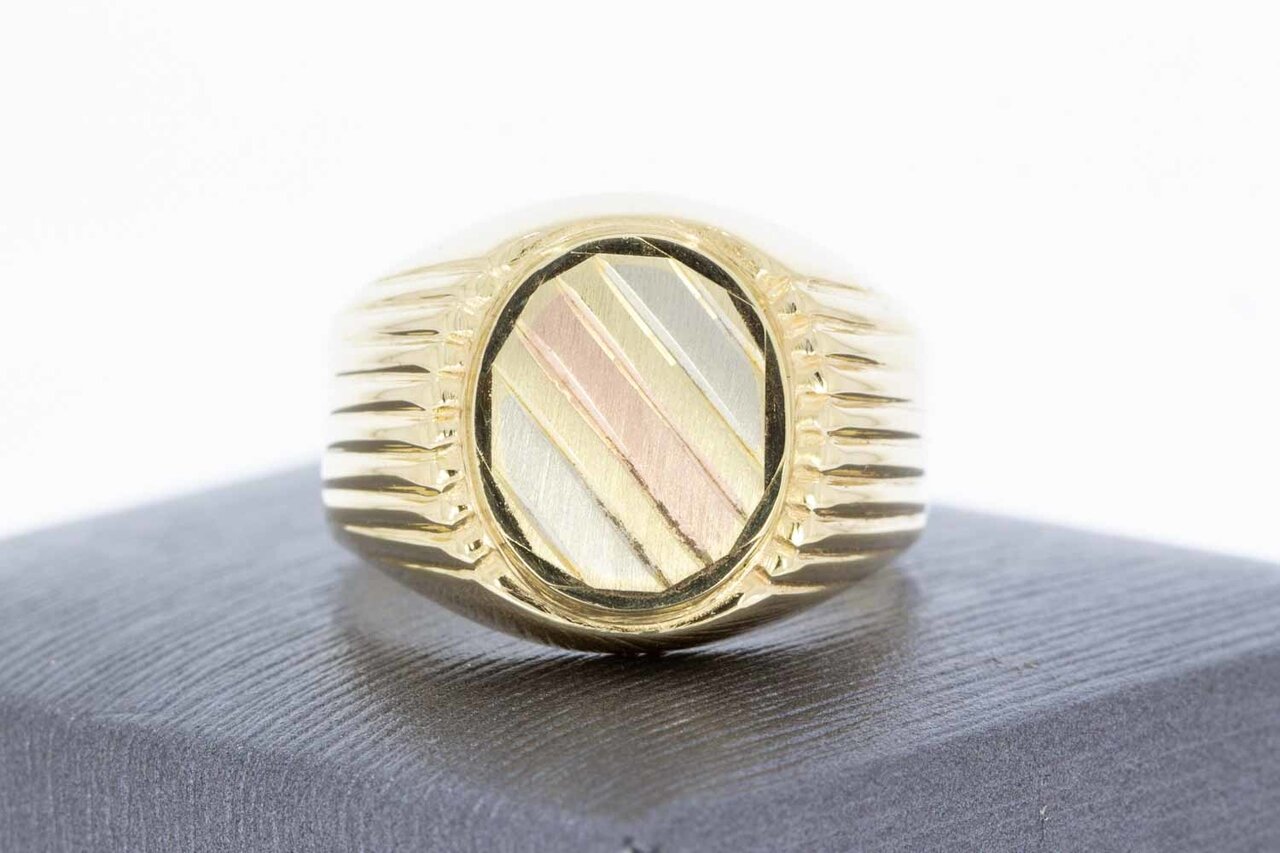 585 Gold Statement Ring (verzierte Schultern) - 20,8 mm