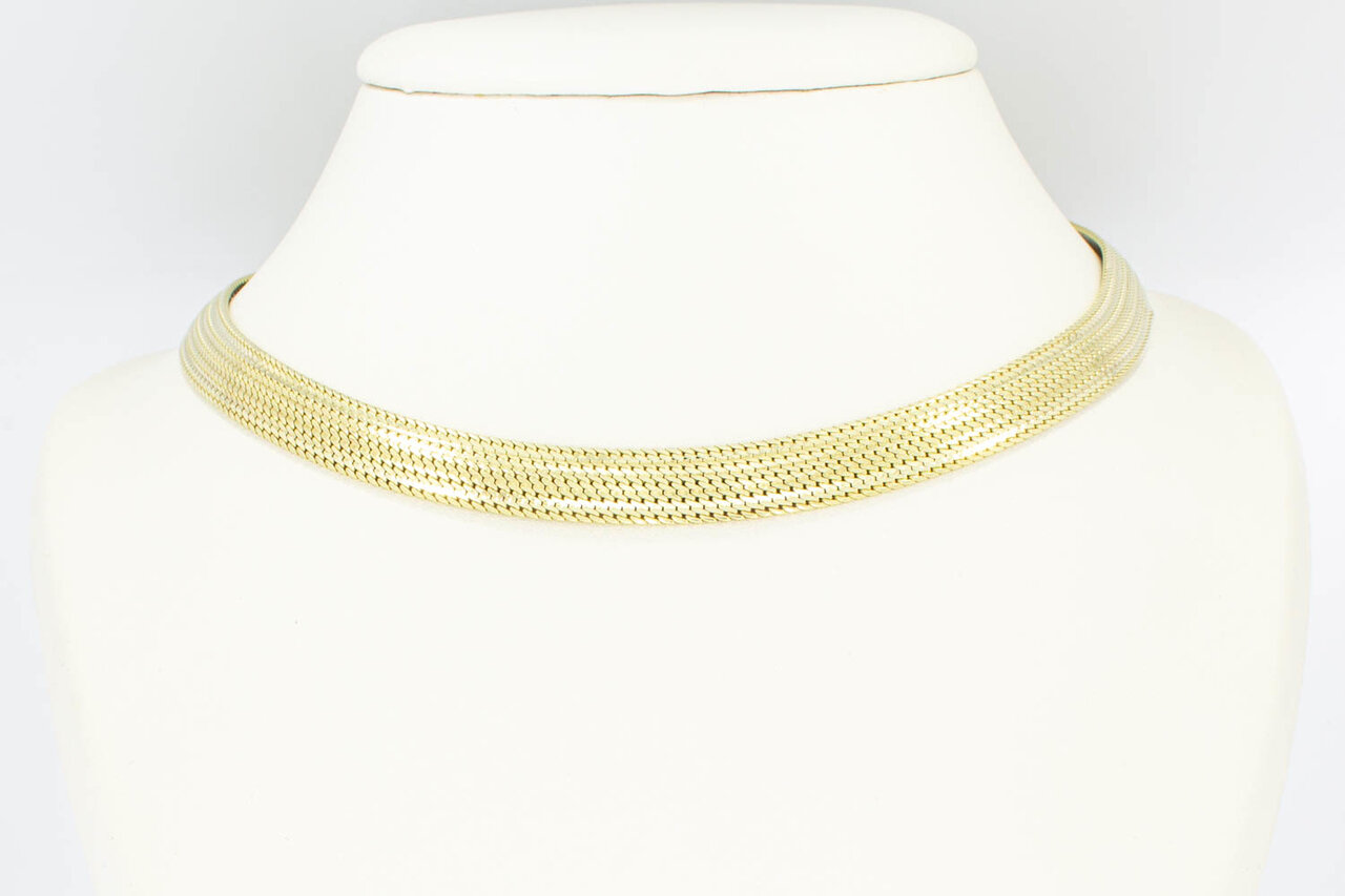 14 Karat Gold geflochtene Halskette - 44 cm