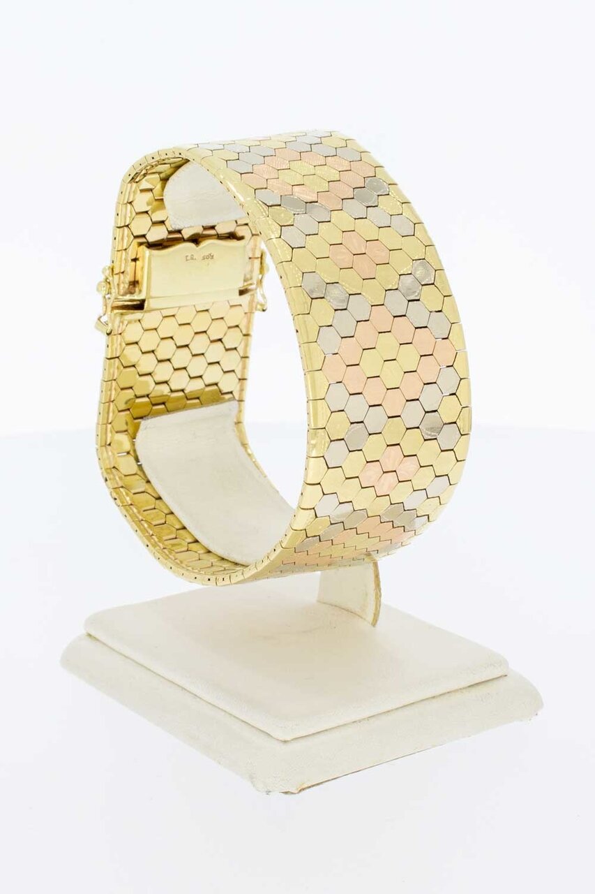 Tricolor Armband 585 Gold - 19,8 cm