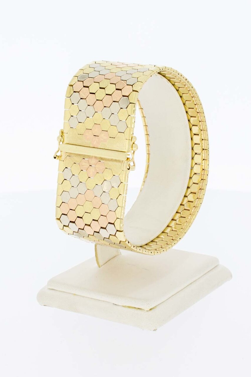 Tricolor Armband 585 Gold - 19,8 cm