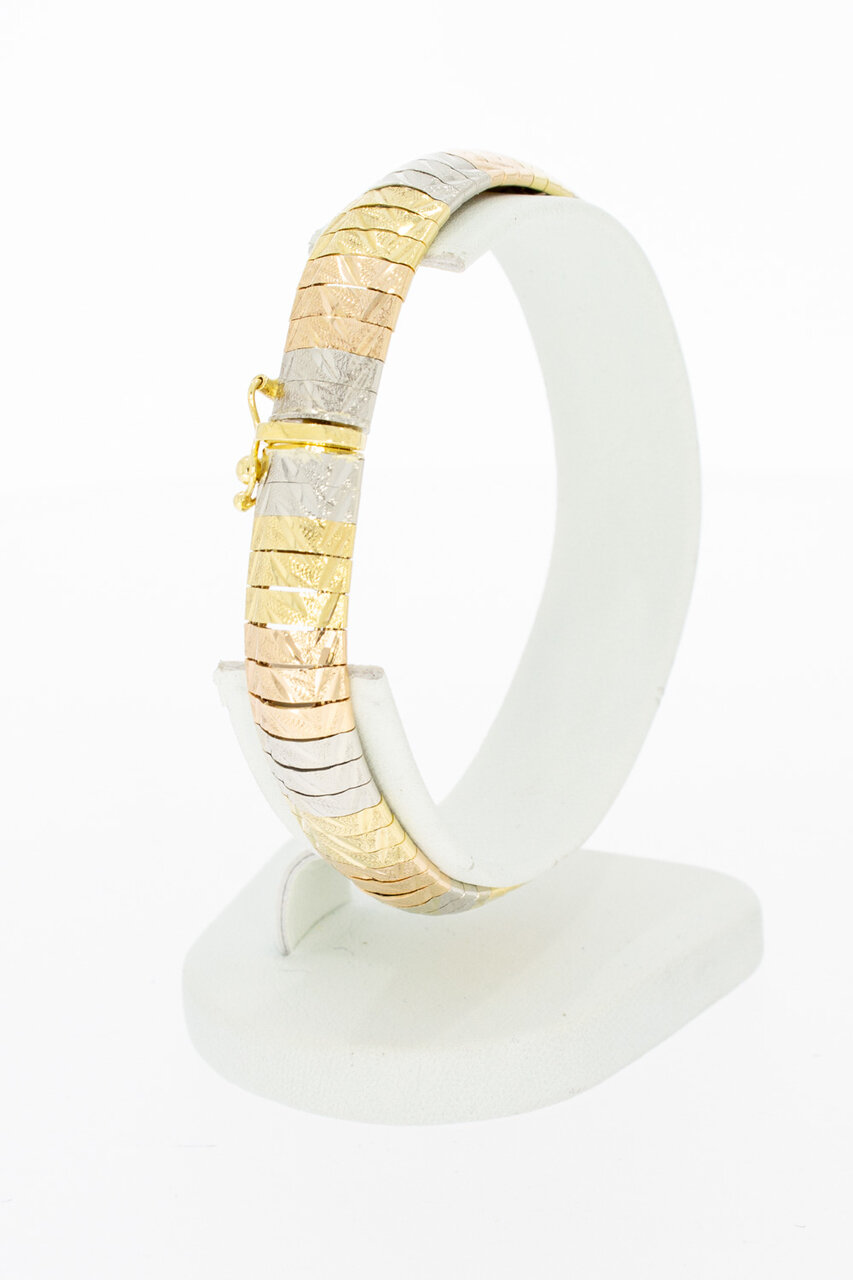 18 Karat tri color Gold Armband - 19,3 cm