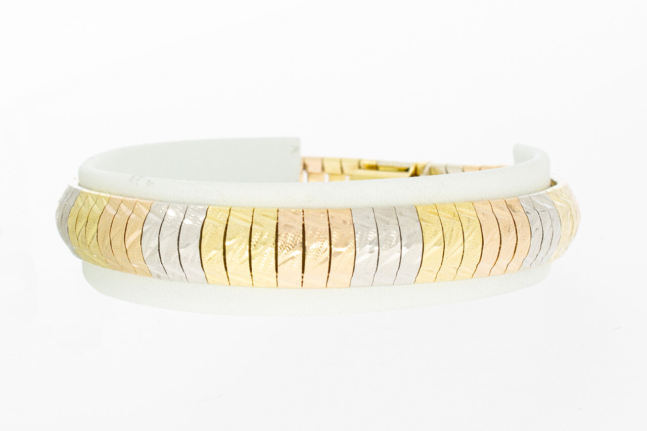 18 Karat tri color Gold Armband - 19,3 cm