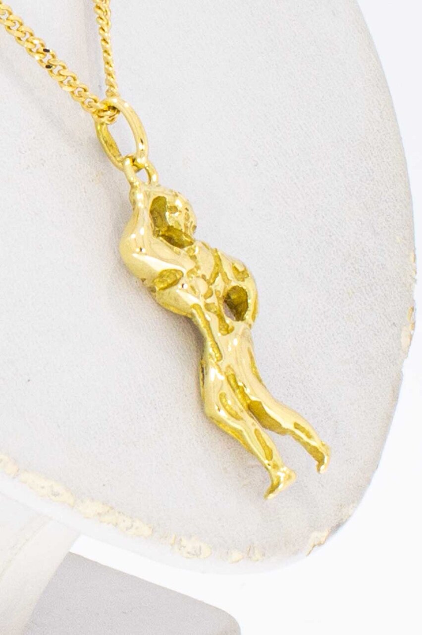 18 Karat Gold Anhänger 'Bodybuilder' - 3,2 cm