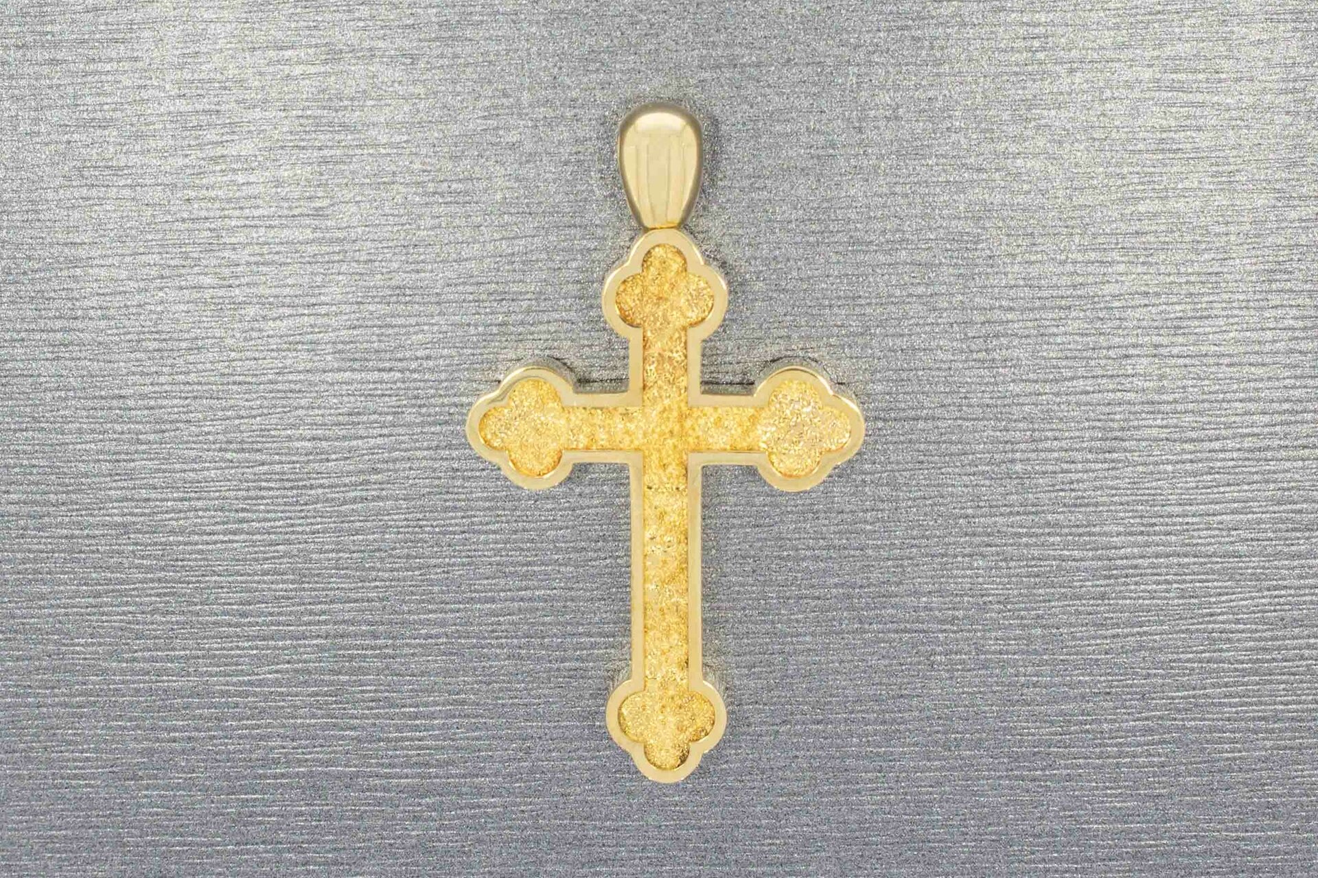 Kreuz Ketten Anhänger 14 Karat Gold – 5 cm