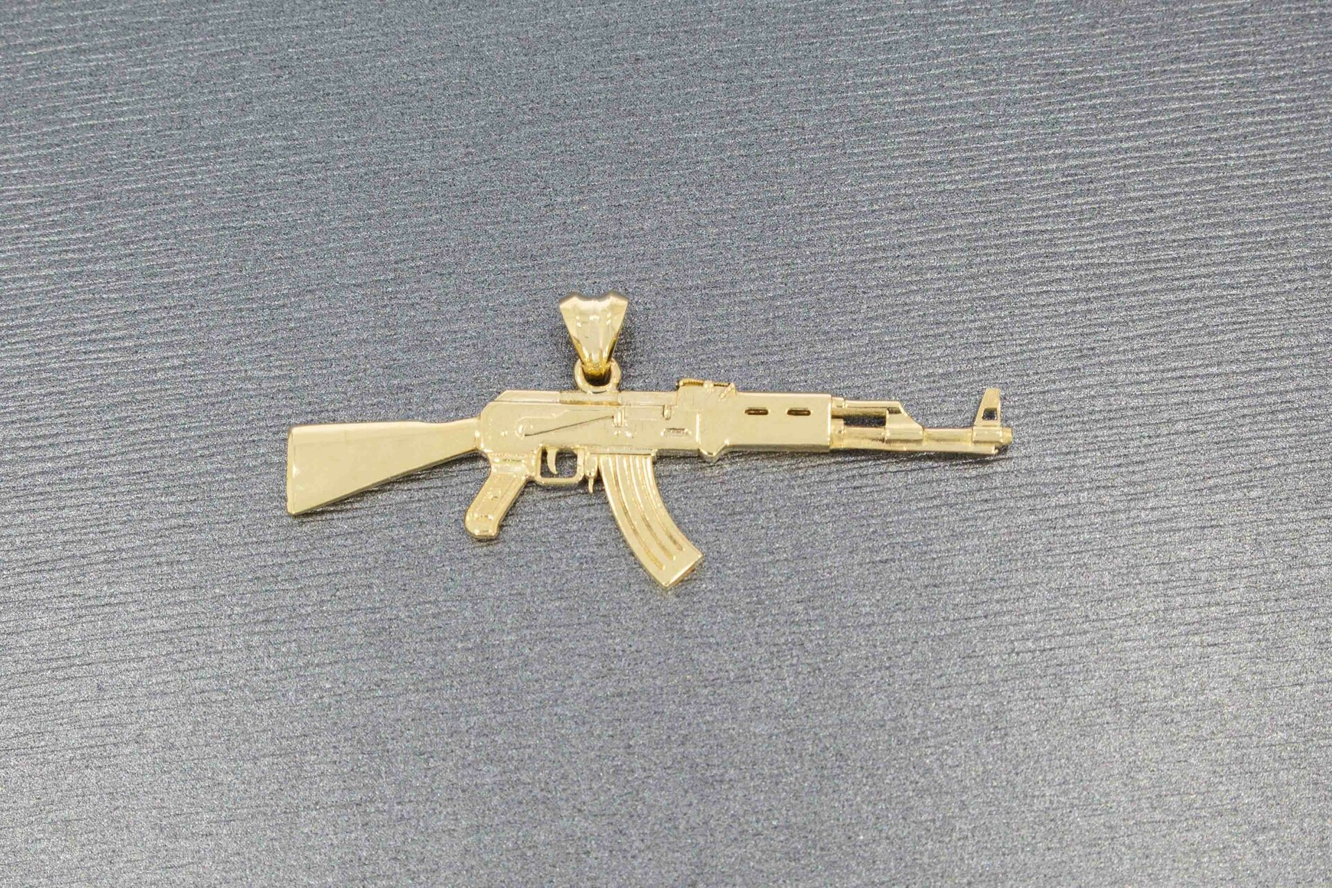 Anhänger Kalaschnikow AK47 14 Karat - 4,7 cm