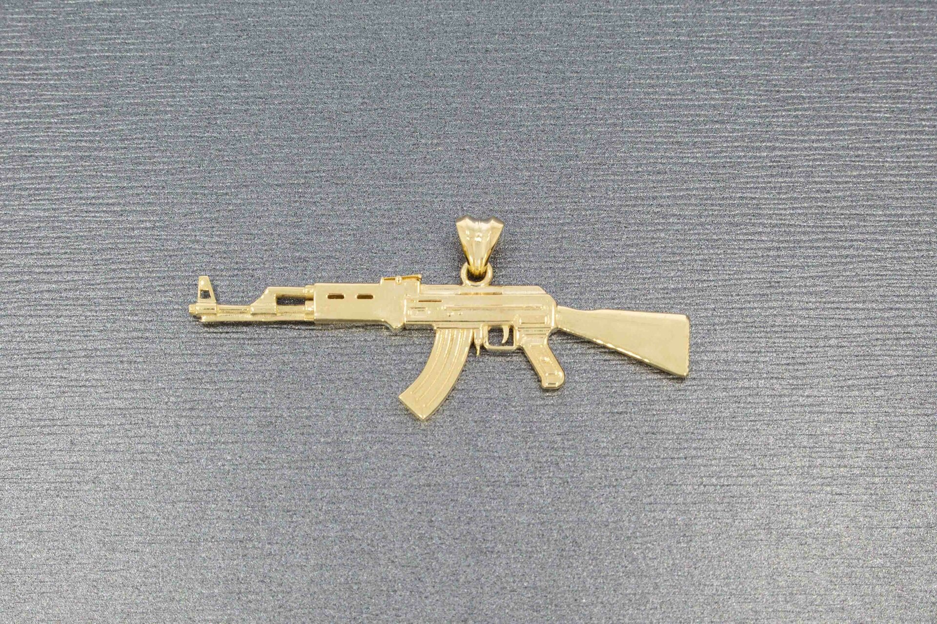 Anhänger Kalaschnikow AK47 14 Karat - 4,7 cm