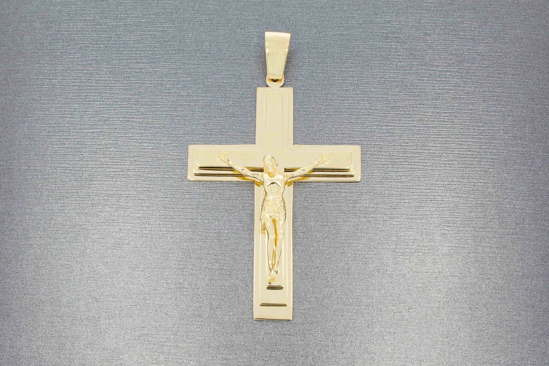 Kreuz Anhänger 14 Karat Gold - 6,5 cm