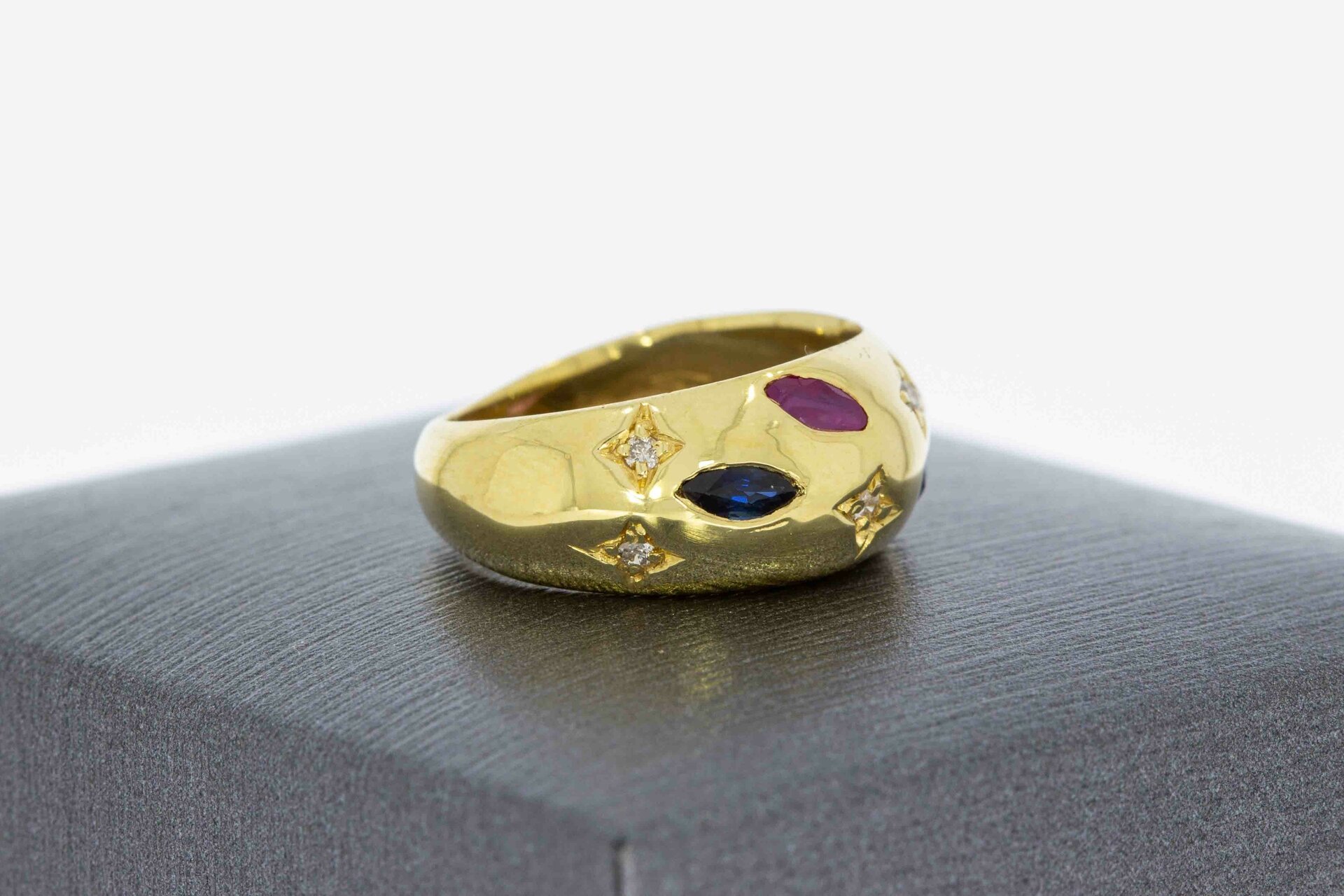 18 Karat Edelstein Pinky-Ring - 14,2 mm