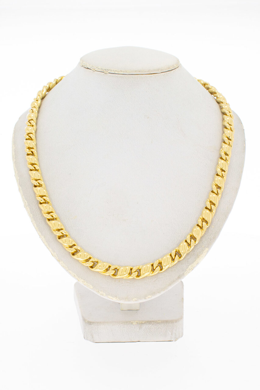 18 Karat Gold Falkenauge Gliederkette - 63,1 cm