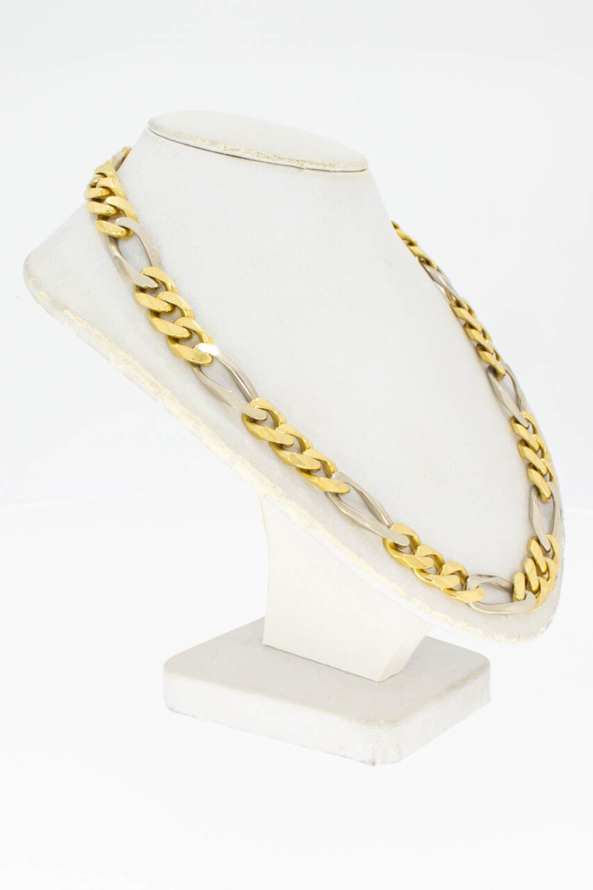 18 Karat Figaro Goldkette - 60,5 cm