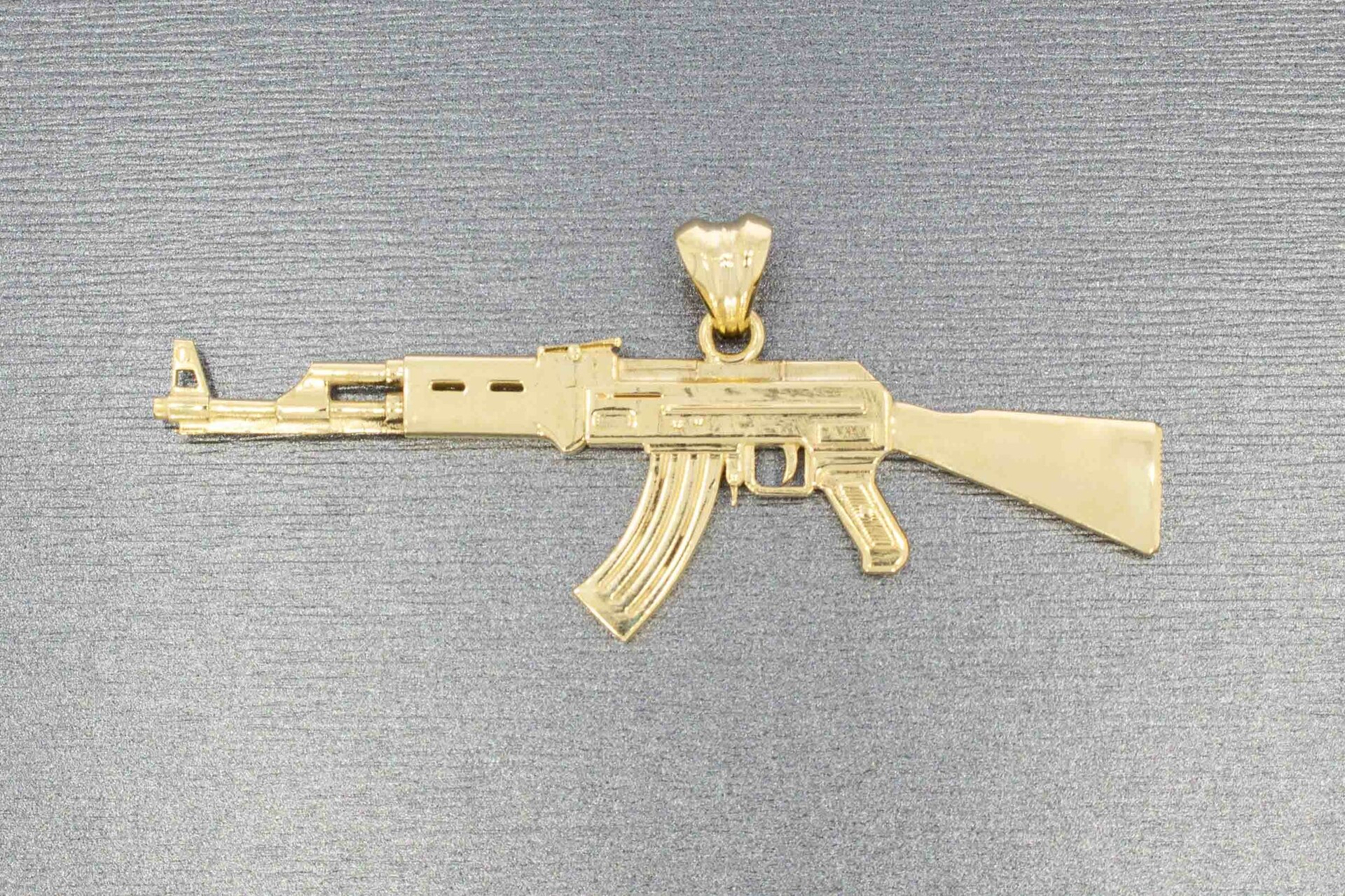 Kalaschnikow Anhänger 14 Karat Gold - 6,8 cm