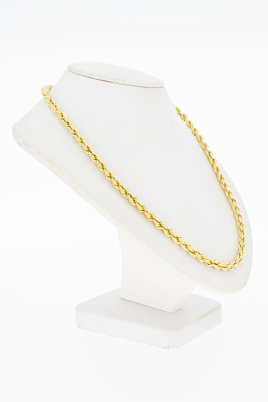 14 Karat Goldene Kordelkette - 46 cm