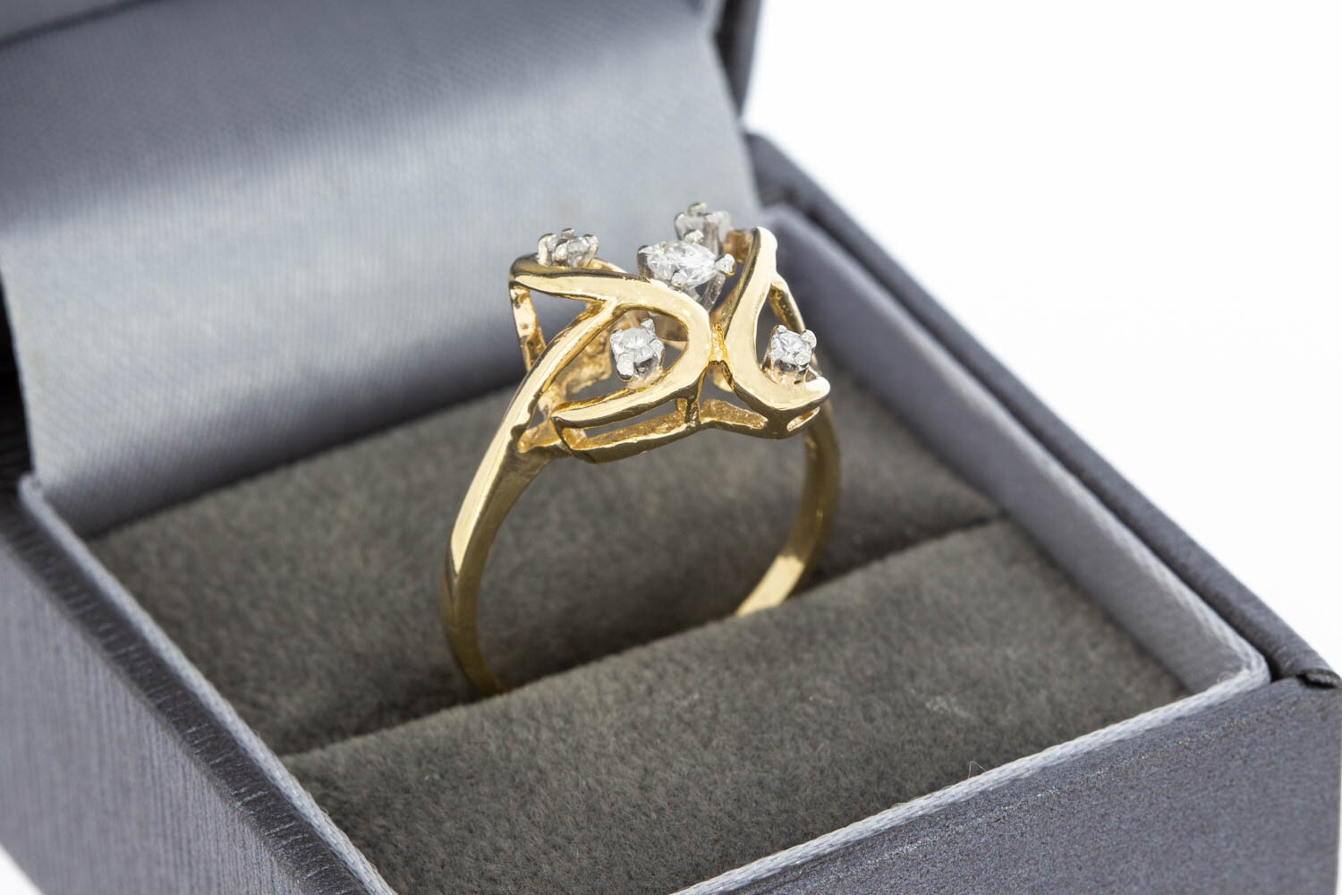 Weißgold Statement Ring 14 Karat - 19,9 mm