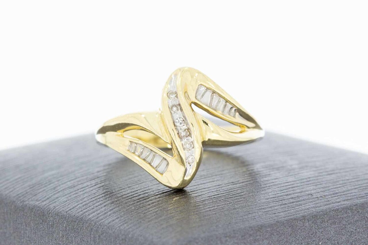 Diamant Ring 14 Karat Gold - 17,2 mm