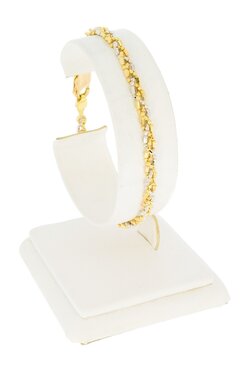 18 Karaat bicolor Gouden Armband - 19 cm