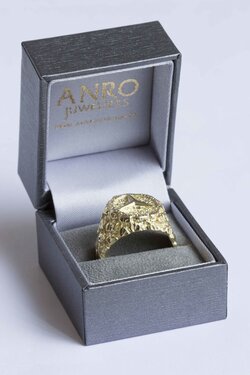 14 Karat "Mercedes" Diamant Goldring - 21,8 mm