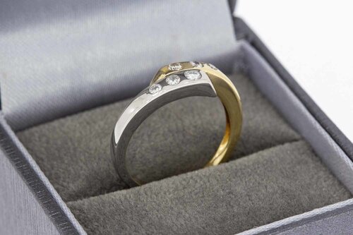 14 Karat Diamant Gold Ring - 16,7 mm