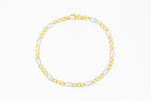 Figaro Armband 18 Karat Gold - 22,5 cm