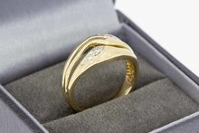 14 Karaat gouden diamant Bandring - 18,3 mm