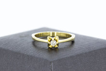 14 karaat Gouden diamant Ring - 17 mm