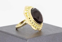 14 Karaat gouden Retro ring met Granaat - 17,8 mm