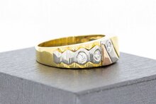 18 Karaat gouden Statement Zirkonia ring - 19,8 mm