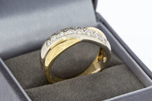 18 Karaat gouden Crossover ring met Diamant - 19,8 mm