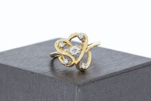 Wei&szlig;gold Statement Ring mit Zirkonia 14 Karat - 19,9 mm