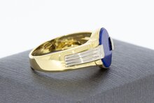 18 Karaat gouden Statement ring met Lapis Lazuli- 21,3 mm