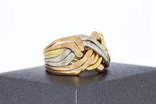 Bicolor Bandring 14 Karat Gold - 21 mm