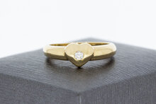 Ring mit Herz 585 Gelbgold - 17,6 mm