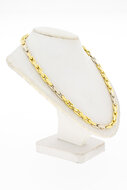 18 Karaat bicolor gouden Anker Collier - 46,6 cm