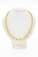 18 Karaat bicolor gouden Anker Collier - 46,6 cm