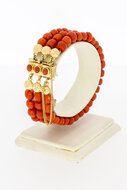 Rotes Korallenarmband  585 Gold - 18 cm