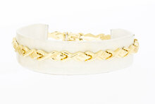 14 Karaat Fantasie gouden armband - 20,5 cm