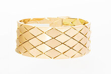 18 karaat ros&eacute; gouden brede Vintage armband - 18,4 cm