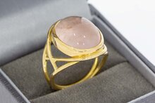 Vintage 18 Karaat gouden Rozenkwarts ring - 18,2