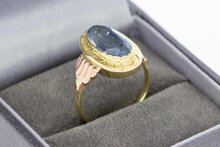 14 Karaat gouden Vintage Aquamarijn ring - 16,9 