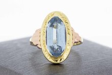 14 Karaat gouden Vintage Aquamarijn ring - 16,9 