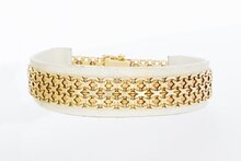 14 Karaat geel gouden gevlochten armband - 20 cm