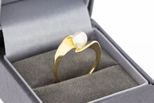 Dames ring met Parel 14 Karaat goud - 17,1 mm