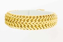 Geflochtenes 750 Gold Armband Damen - 16,4 cm