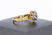 Vintage Ring mit Diamant 18 Karat Gold - 17,5 mm