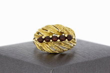 Vintage Granaatring 14 Karaat goud - 17,8 mm